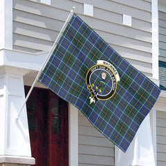 MacInnes Modern Tartan Crest House Flag