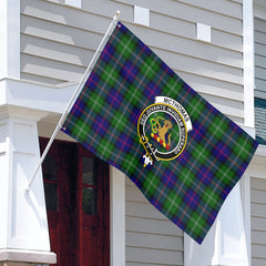 McThomas Modern Tartan Crest House Flag