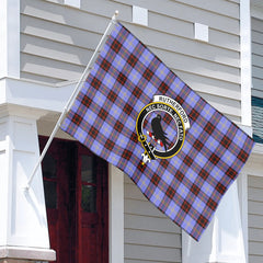 Rutherford Tartan Crest House Flag