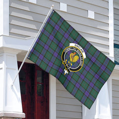 Sinclair Hunting Modern Tartan Crest House Flag