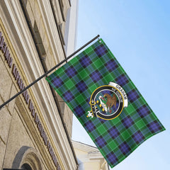 Graham of Menteith Modern Tartan Crest House Flag