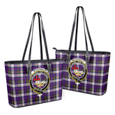 McDonald Dress Modern Tartan Crest Leather Tote Bag