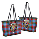 Preston Tartan Crest Leather Tote Bag