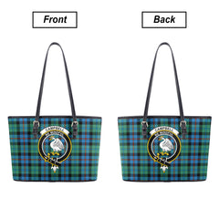 Campbell of Cawdor Ancient Tartan Crest Leather Tote Bag
