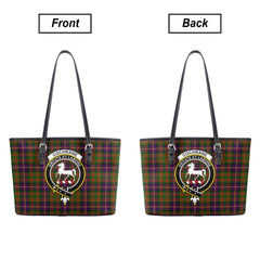 Cochrane Modern Tartan Crest Leather Tote Bag