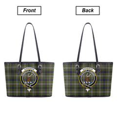 Davidson Tulloch Dress Tartan Crest Leather Tote Bag