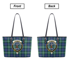 Davidson of Tulloch Tartan Crest Leather Tote Bag