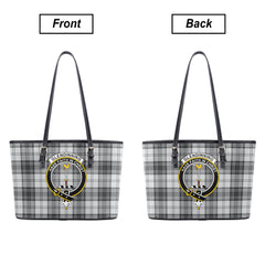 Glendinning Tartan Crest Leather Tote Bag