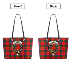 MacNicol (of Scorrybreac) Tartan Crest Leather Tote Bag