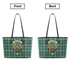 MacThomas Ancient Tartan Crest Leather Tote Bag