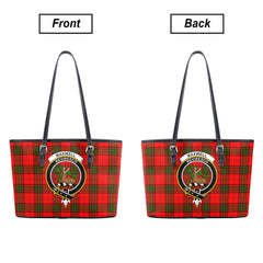 Maxwell Modern Tartan Crest Leather Tote Bag