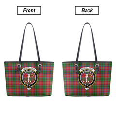 McCulloch Tartan Crest Leather Tote Bag