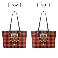 McGregor Rob Roy Ancient Tartan Crest Leather Tote Bag