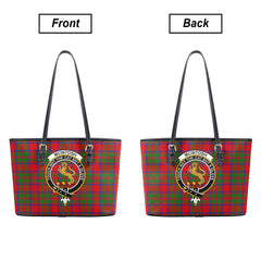 McIntosh Modern Tartan Crest Leather Tote Bag