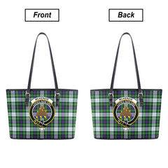 McKenzie Dress Modern Tartan Crest Leather Tote Bag