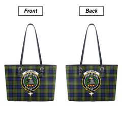 McLaren Modern Tartan Crest Leather Tote Bag
