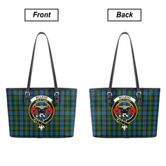 McLeod of Skye Tartan Crest Leather Tote Bag