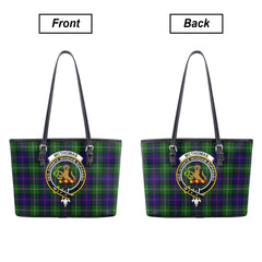 McThomas Modern Tartan Crest Leather Tote Bag