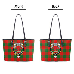 Moncrief Tartan Crest Leather Tote Bag