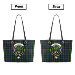 Mowat Modern Tartan Crest Leather Tote Bag