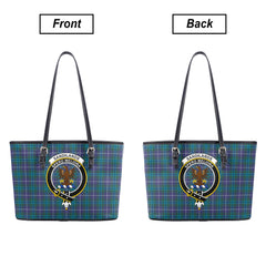 Sandilands Tartan Crest Leather Tote Bag
