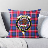 Graham of Menteith Red Tartan Crest Pillow Cover