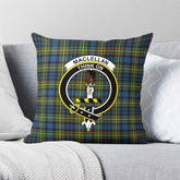 MacLellan Ancient Tartan Crest Pillow Cover