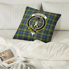 MacLellan Ancient Tartan Crest Pillow Cover