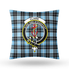 Clark Ancient Tartan Crest Pillow Cover