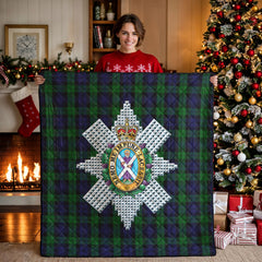 Black Watch Tartan Crest Quilt