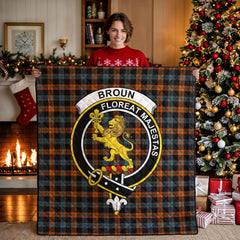 Broun Ancient Tartan Crest Quilt