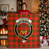 Cameron Modern Tartan Crest Quilt