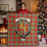 Chattan Tartan Crest Quilt