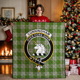 Cunningham Dress Green Dancers Tartan Crest Quilt