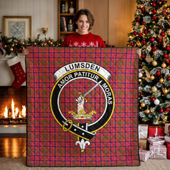 Lumsden Modern Tartan Crest Quilt