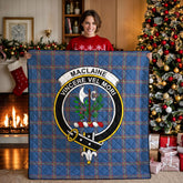 MacLaine of Loch Buie Hunting Ancient Tartan Crest Quilt