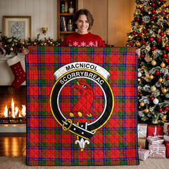 MacNicol (of Scorrybreac) Tartan Crest Quilt
