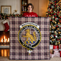 MacPherson Hunting Ancient Tartan Crest Quilt