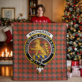 MacPherson Weathered Tartan Crest Quilt