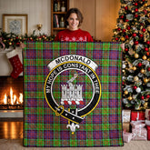 McDonald (Clan Ranald) Tartan Crest Quilt