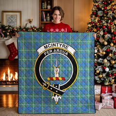 McIntyre Hunting Ancient Tartan Crest Quilt