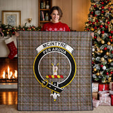 McIntyre Hunting Weathered Tartan Crest Quilt
