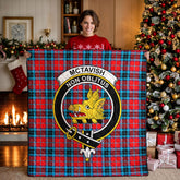McTavish Modern Tartan Crest Quilt