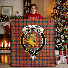 Nicolson Ancient Tartan Crest Quilt