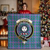 Pitcairn Hunting Tartan Crest Quilt