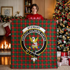 Stewart Atholl Modern Tartan Crest Quilt