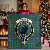 Turnbull Hunting Tartan Crest Quilt
