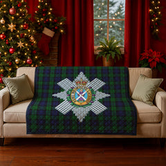 Black Watch Tartan Crest Quilt