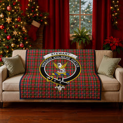 Stewart Royal Tartan Crest Quilt