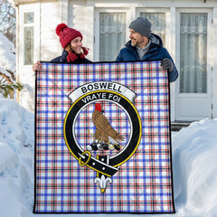 Boswell Modern Tartan Crest Quilt
